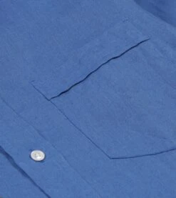 Bright Navy Linen Spread Collar Shirt 12 Bright Navy Linen Spread Collar Shirt -Drakes Shop DR2A4E21915 10250 4