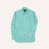 Green Narrow Stripe Poplin Club Collar Shirt 1 Green Narrow Stripe Poplin Club Collar Shirt -Drakes Shop DR2A4M23700 01402 1