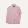 Red Stripe Linen Two-Pocket Popover Shirt -Drakes Shop DR2A4O24039 01702 1