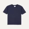 Navy Cotton Crew Neck Hiking T-Shirt -Drakes Shop DR2A5A21528 14250 1