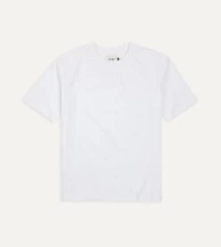 White Cotton Crew Neck Hiking T-Shirt