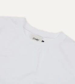 White Cotton Crew Neck Hiking T-Shirt -Drakes Shop DR2A5A21528 15000 3