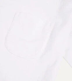 White Flamé Cotton Crew Neck Hiking T-Shirt -Drakes Shop DR2A5A23054 02000 4