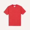 Washed Red Cotton Crew Neck Hiking T-Shirt -Drakes Shop DR2A5A24090 03 700 1