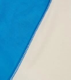 Blue And Antique White Raglan Sleeve Hiking T-Shirt -Drakes Shop DR2A5B22034 12 050 5