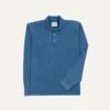 Indigo Cotton Jersey Long-Sleeve Polo Shirt -Drakes Shop DR2A5D 22097 03 250 1