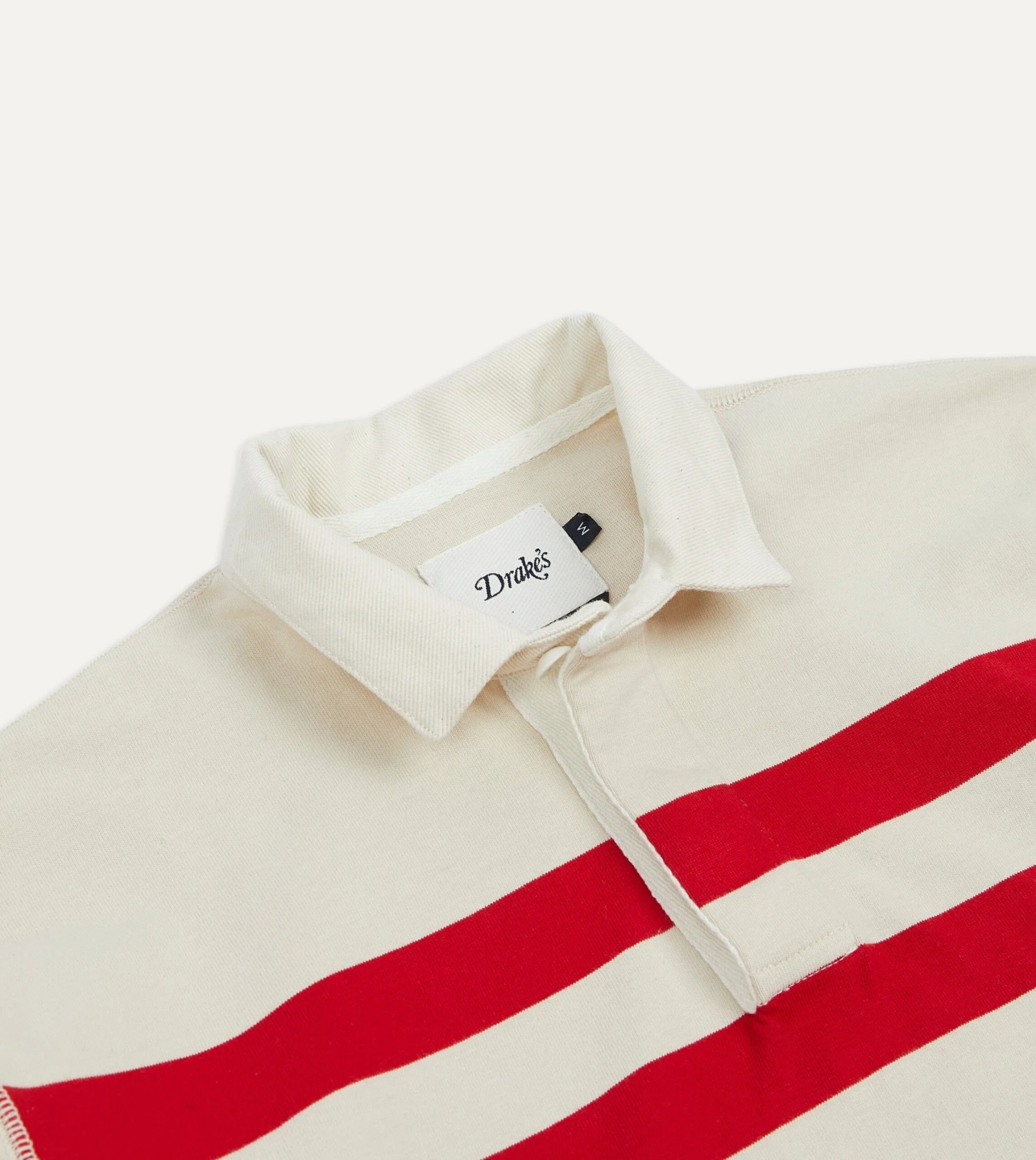 Cream, Red And Blue Stripe Cotton Rugby Shirt 5 Cream, Red And Blue Stripe Cotton Rugby Shirt - Image 3
