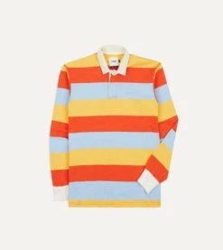 Yellow, Blue And Red Stripe Cotton Rugby Shirt