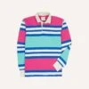 Pink, Green And Blue Stripe Cotton Rugby Shirt -Drakes Shop DR2A5H23573 04992 1