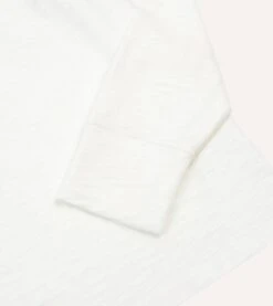 Ecru And Green Chevron Cotton Rugby Shirt -Drakes Shop DR2A5H24165 01000 5