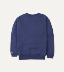 Navy Crew Neck Cotton Sweatshirt -Drakes Shop DR2A5I 21566 07 250 5