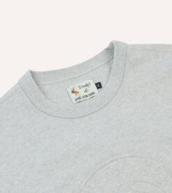 ALD / Drake's Grey Embossed Crewneck Sweatshirt -Drakes Shop DR2A5I23676 01600 3