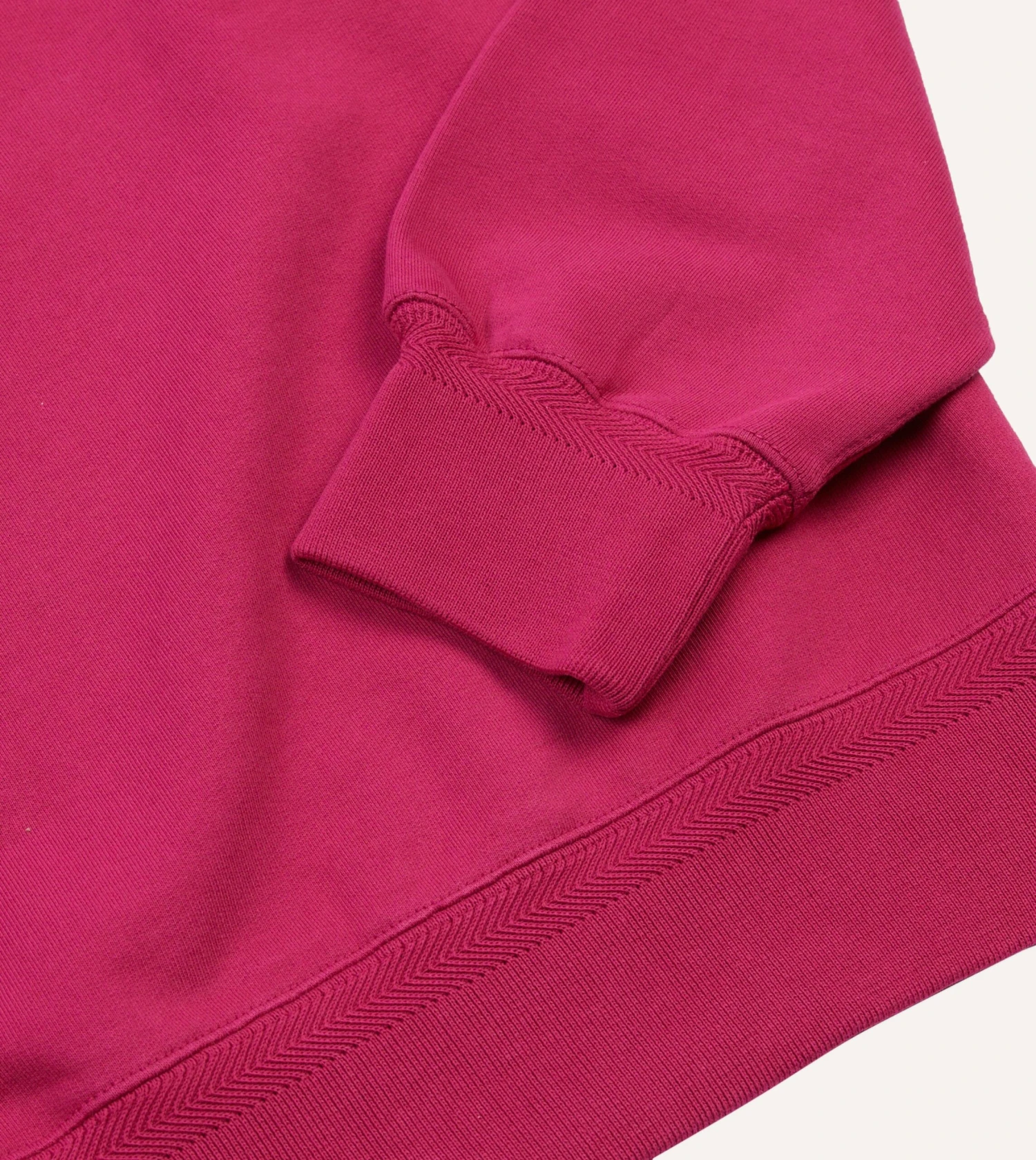 ALD / Drake's Fuchsia Embossed Crewneck Sweatshirt 7 ALD / Drake's Fuchsia Embossed Crewneck Sweatshirt - Image 5