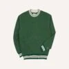 Green Striped Rib Cotton Jersey Sweatshirt -Drakes Shop DR2A5I24046 01400 1