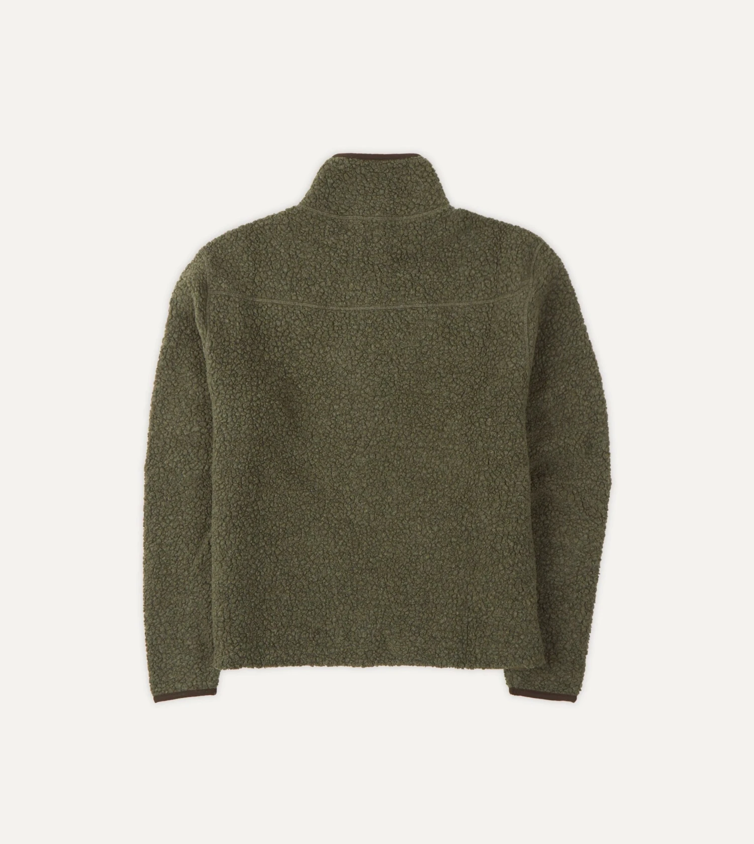 Green Boucle Wool Zip Fleece Jacket 8 Green Boucle Wool Zip Fleece Jacket - Image 6