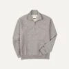Grey Cotton Quarter Zip Sweatshirt -Drakes Shop DR2A5M 21565 01 600 1