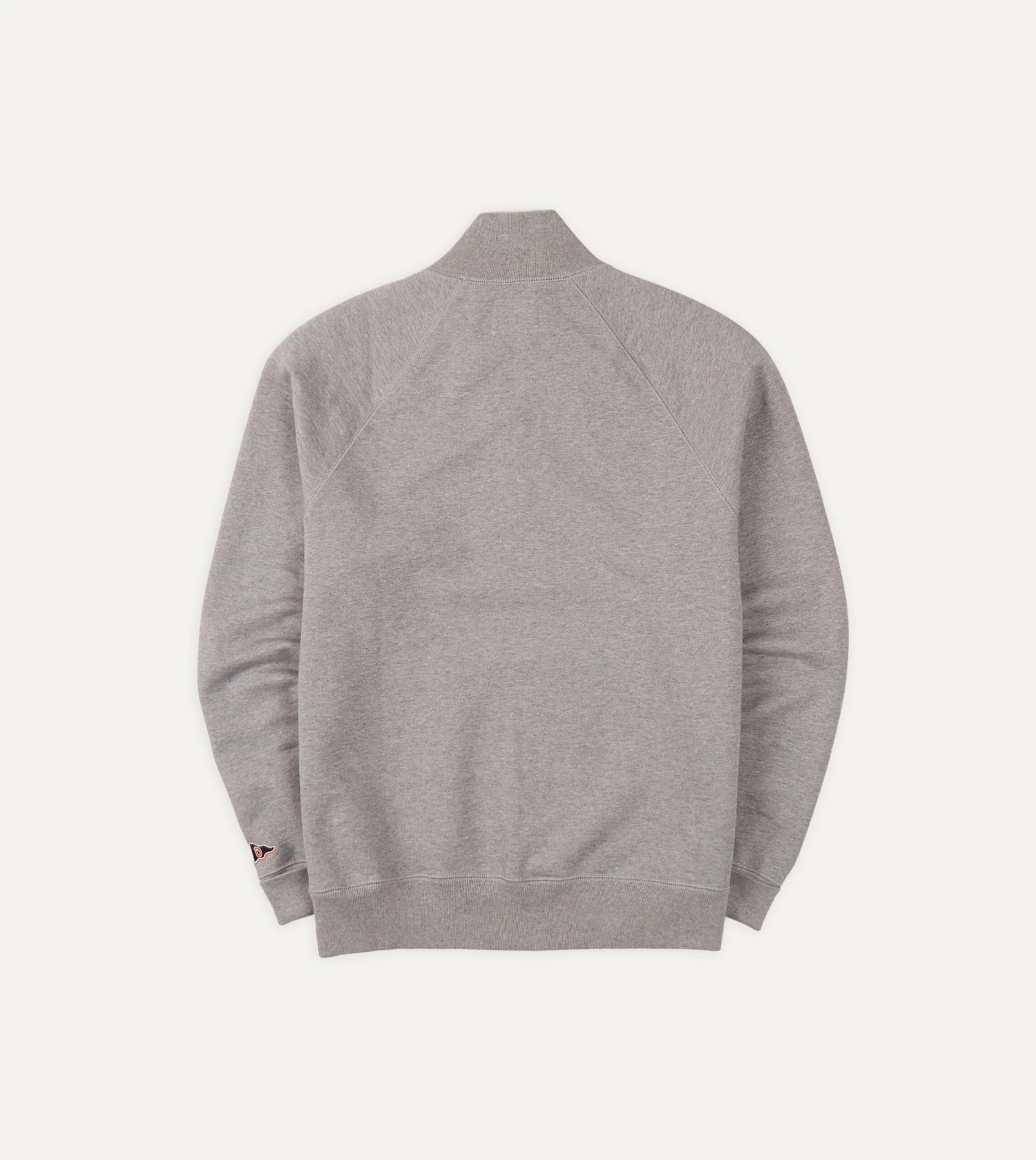 Grey Cotton Quarter Zip Sweatshirt 7 Grey Cotton Quarter Zip Sweatshirt - Image 5