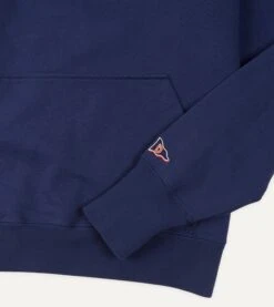 Navy Cotton Quarter Zip Sweatshirt -Drakes Shop DR2A5M 21565 04 250 4