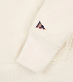 Ecru Cotton Quarter Zip Sweatshirt -Drakes Shop DR2A5M21565 06050 5 LR