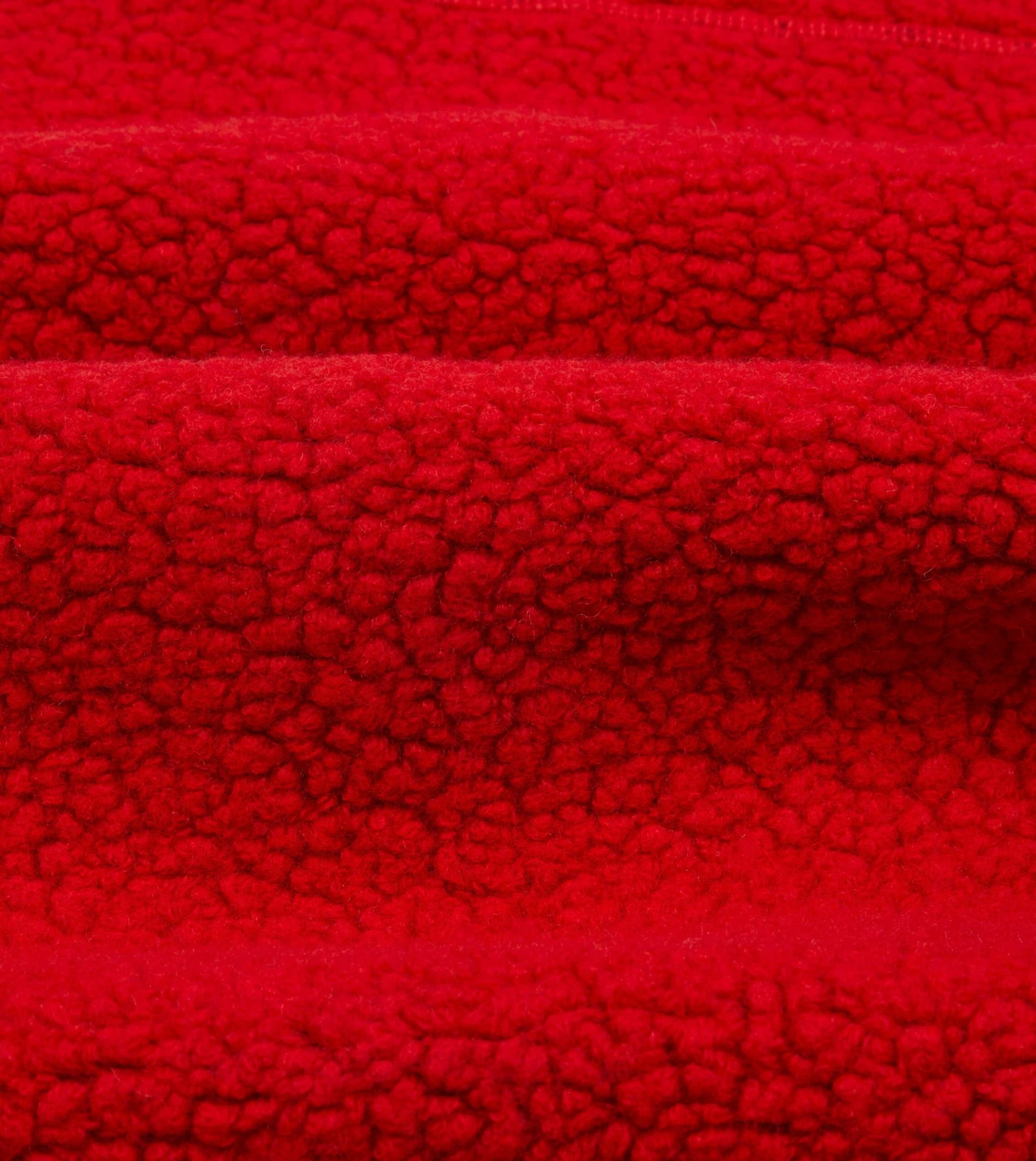 Red Boucle Wool Zip Fleece Vest 4 Red Boucle Wool Zip Fleece Vest - Image 2