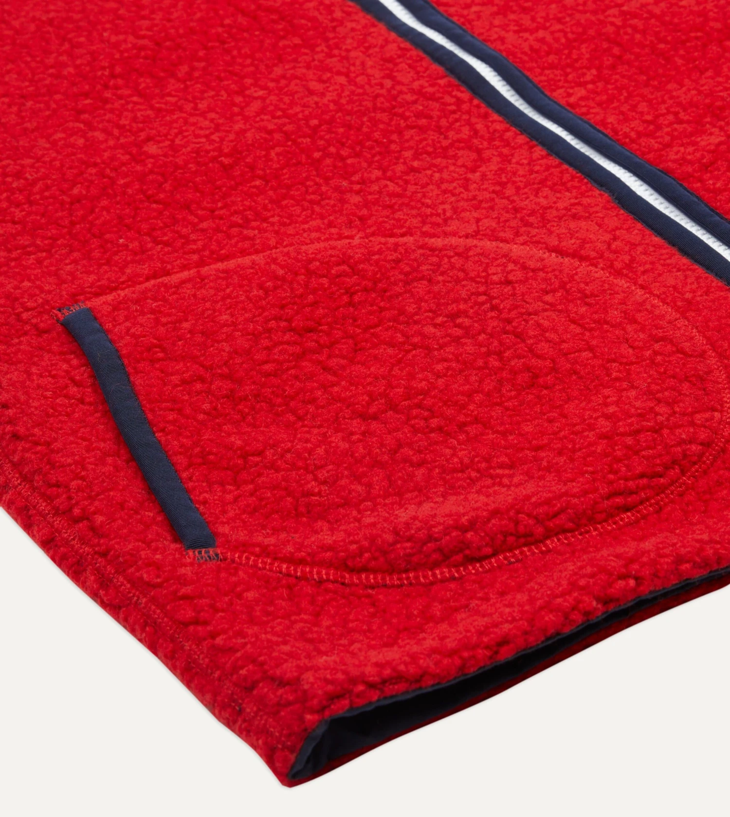 Red Boucle Wool Zip Fleece Vest 7 Red Boucle Wool Zip Fleece Vest - Image 5