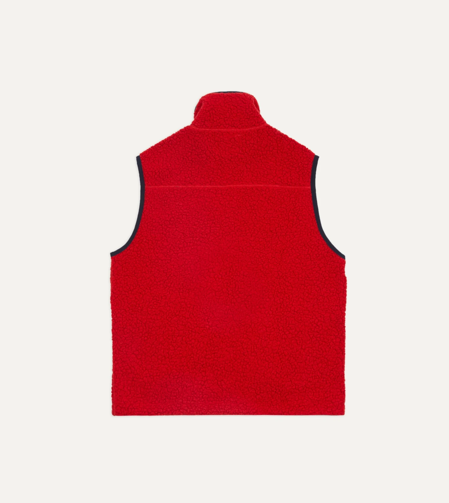 Red Boucle Wool Zip Fleece Vest 8 Red Boucle Wool Zip Fleece Vest - Image 6