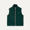 Dark Green Boucle Wool Zip Fleece Vest 1 Dark Green Boucle Wool Zip Fleece Vest -Drakes Shop DR2A5O21569 07400 1