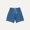 Indigo Cotton Jogging Shorts -Drakes Shop DR2A5P 23164 01 200 1