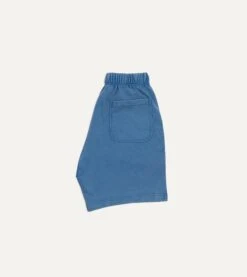 Indigo Cotton Jogging Shorts -Drakes Shop DR2A5P 23164 01 200 5