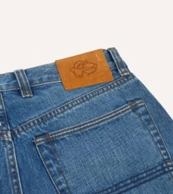Custom Wash 14.2oz Japanese Selvedge Denim Five-Pocket Jeans -Drakes Shop DR2A6A19555 04200 6