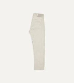 Ecru Japanese Selvedge Needlecord Five-Pocket Trousers -Drakes Shop DR2A6A20940 02050 6