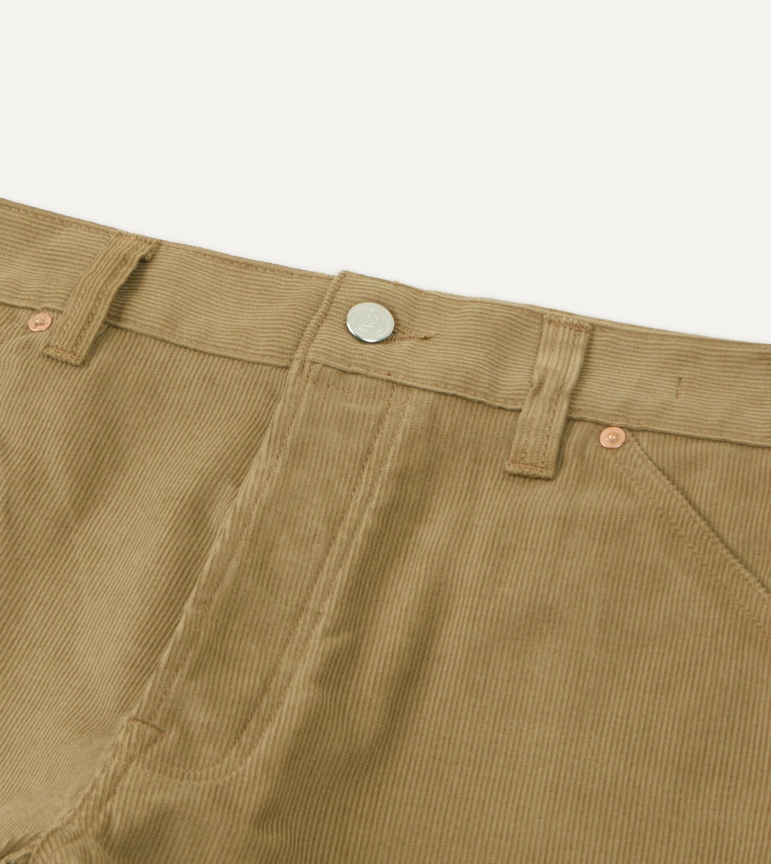 Tobacco Japanese Selvedge Needlecord Five-Pocket Trousers 5 Tobacco Japanese Selvedge Needlecord Five-Pocket Trousers - Image 3