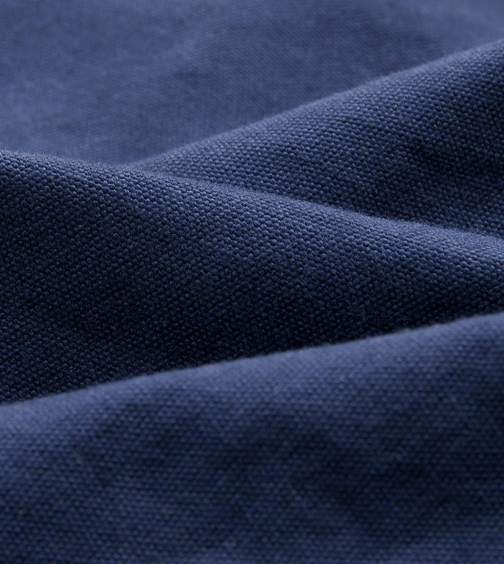 Navy Lightweight Cotton Canvas Five-Pocket Jeans 4 Navy Lightweight Cotton Canvas Five-Pocket Jeans - Image 2