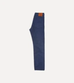 Navy Lightweight Cotton Canvas Five-Pocket Jeans 13 Navy Lightweight Cotton Canvas Five-Pocket Jeans -Drakes Shop DR2A6A22136 01250 6 LR
