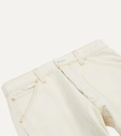 Ecru 13.2oz Denim Five-Pocket Jeans -Drakes Shop DR2A6A22501 01050 3