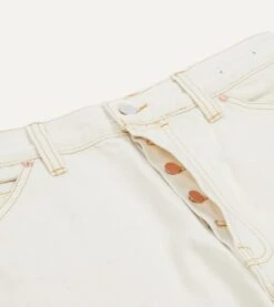 Ecru 13.2oz Denim Five-Pocket Jeans -Drakes Shop DR2A6A22501 01050 4