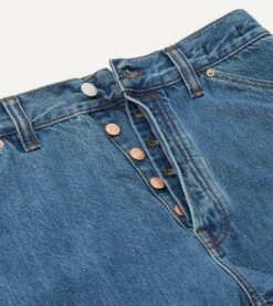 Bleach Wash 13oz Denim Five-Pocket Jeans -Drakes Shop DR2A6A22750 03200 4