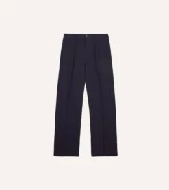 Navy Seersucker Games Trousers -Drakes Shop DR2A6C24004 01250 6