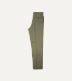 Lovat Cotton Drill Flat Front Trouser 11 Lovat Cotton Drill Flat Front Trouser -Drakes Shop DR2A6D21375 02400 5