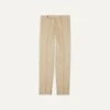 Sand Cotton Drill Flat Front Trouser