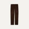 Brown Mid-Wale Corduroy Flat Front Trouser -Drakes Shop DR2A6D21376 03300 1