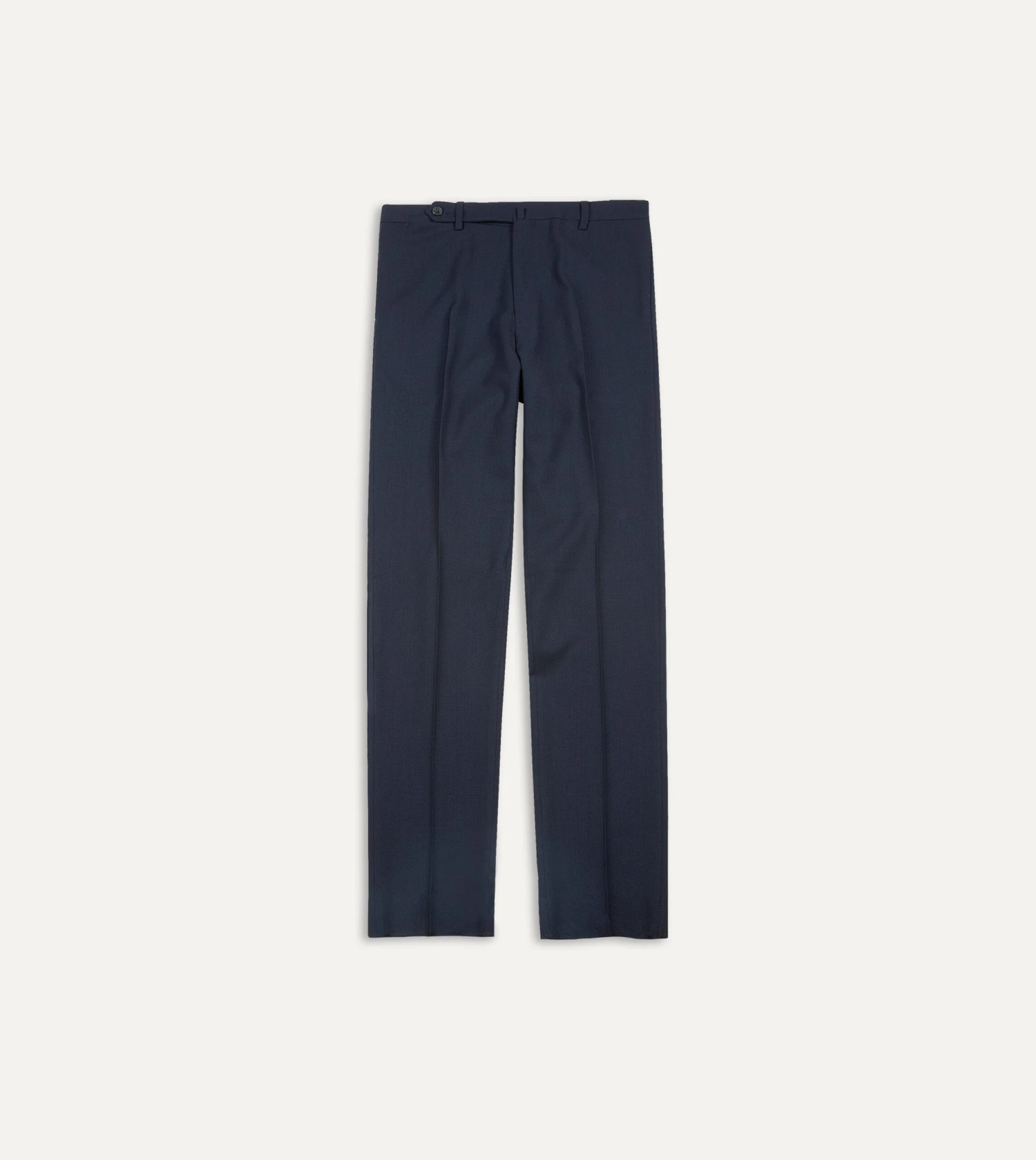 Navy Tropical Wool Flat Front Trouser 3 Navy Tropical Wool Flat Front Trouser