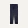 Navy Wool Flannel Flat Front Trousers -Drakes Shop DR2A6D21379 01250 1
