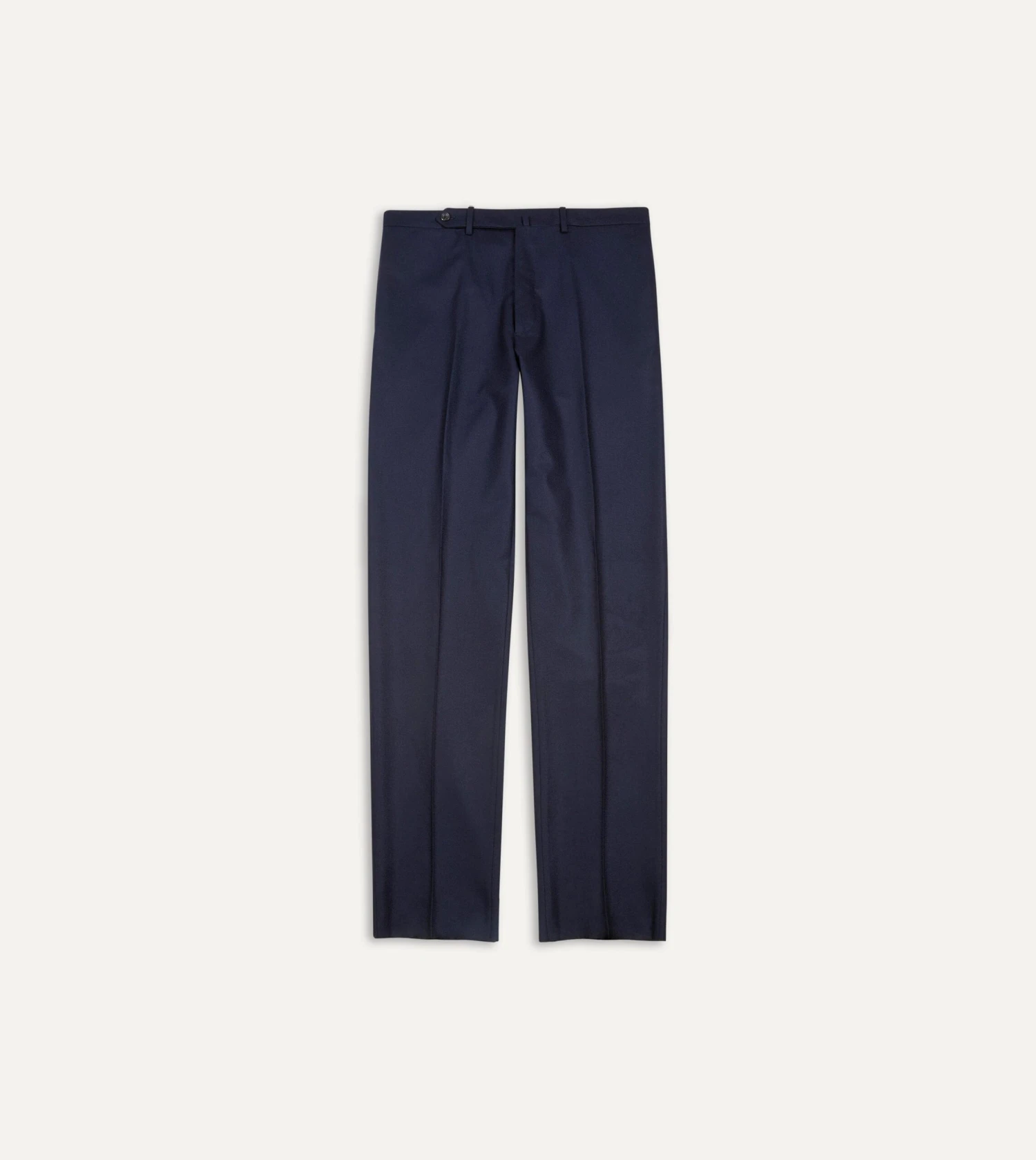 Navy Wool Flannel Flat Front Trousers 3 Navy Wool Flannel Flat Front Trousers