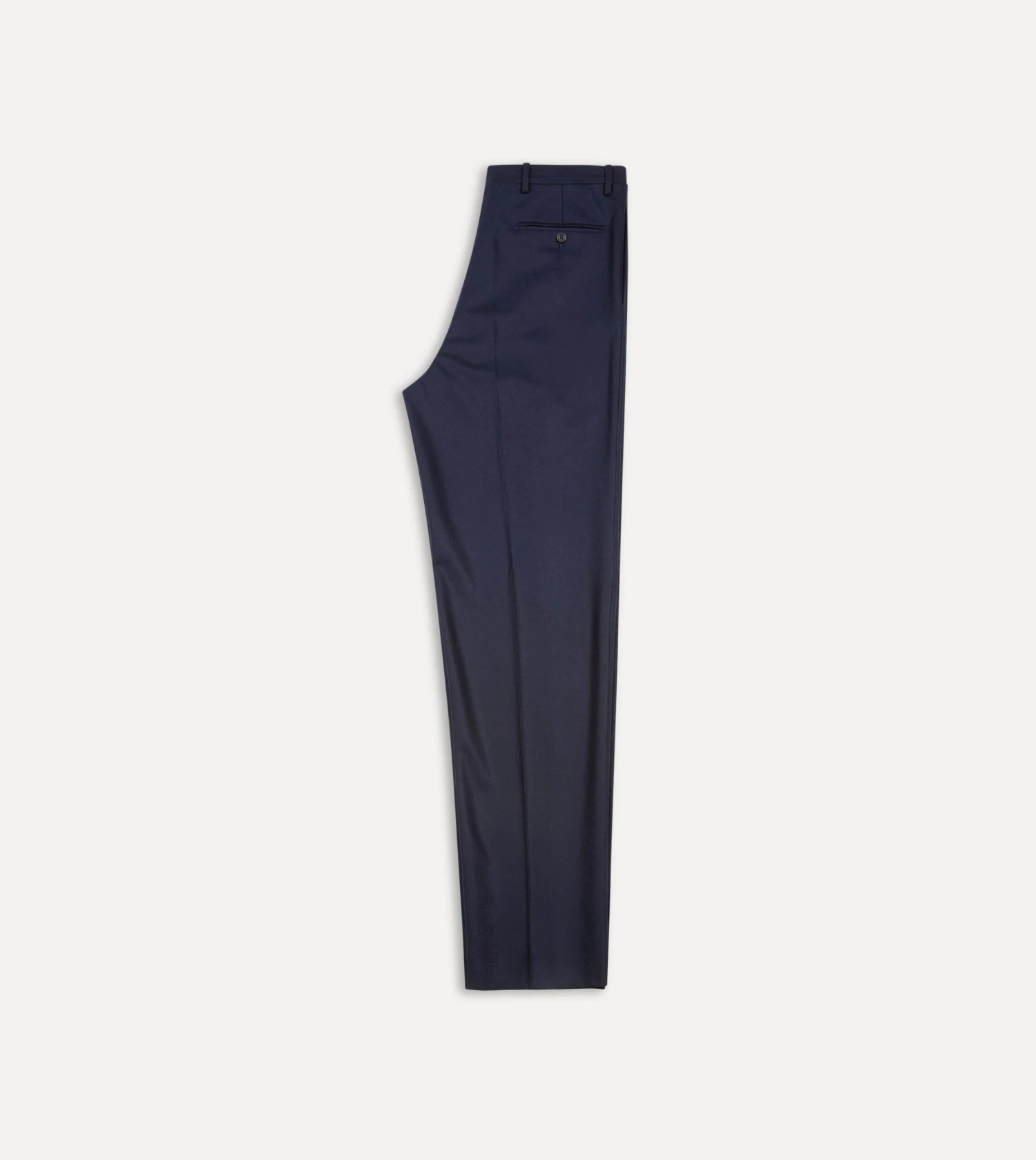 Navy Wool Flannel Flat Front Trousers 7 Navy Wool Flannel Flat Front Trousers - Image 5