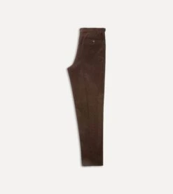 Brown Mid-Wale Corduroy Single Pleat Trouser -Drakes Shop DR2A6E21376 03300 6