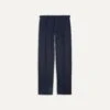 Navy Tropical Wool Single Pleat Trouser -Drakes Shop DR2A6E21378 01250 1