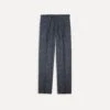 Grey Wool Flannel Single Pleat Trouser -Drakes Shop DR2A6E21379 02600 1