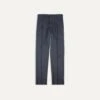 Grey Worsted Wool Single Pleat Trouser -Drakes Shop DR2A6E21380 01600 1