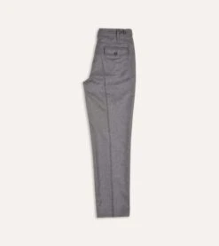 Grey Merino Wool Games Trouser -Drakes Shop DR2A6E22549 02600 6
